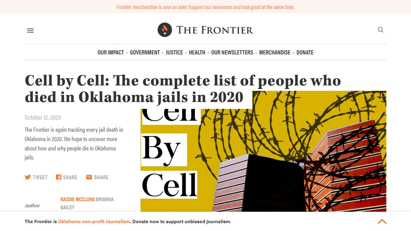 Cell by Cell: The complete list of people who died in Oklahoma jails in